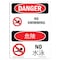Signmission Safety Sign, OSHA Danger, 18" Height, Aluminum, No Swimming Bilingual, A-1218-VJ-1709 OS-DS-A-1218-VJ-1709 - alternate 1